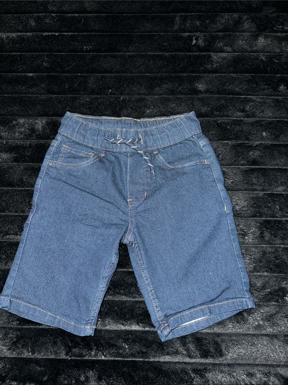 Boys Blue Denim Drawstring Shorts